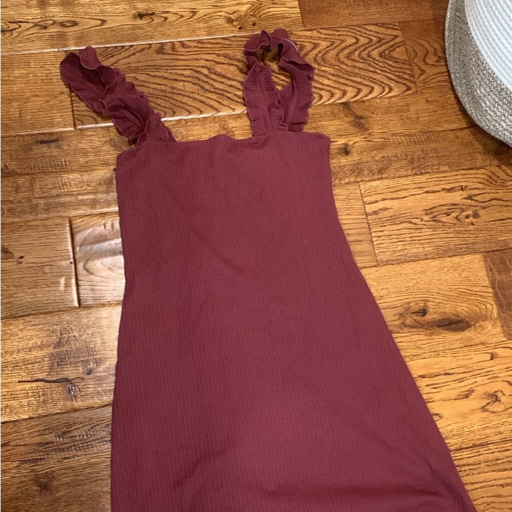 Ruffled Burgundy boutique sundress